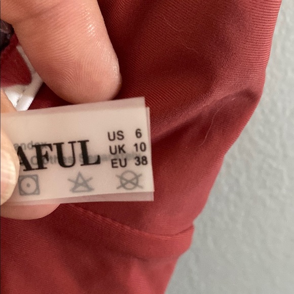 ZafulSwim burgundy One-Piece Swimsuit size Medium 6 - Picture 8 of 9